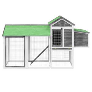 vidaXL Koko&scaron;njak siv 193x65x117 cm trdna borovina