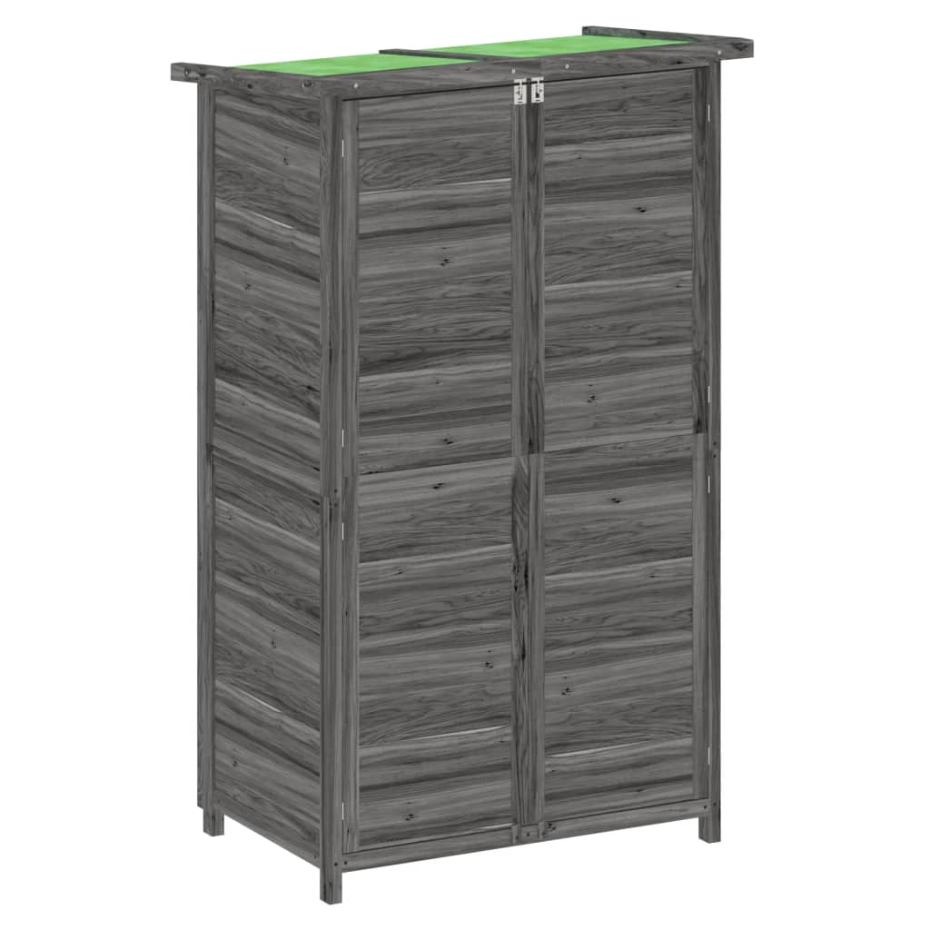 vidaXL Zahradní přístřešek na nářadí šedý 83x57x140 cm masiv borovice