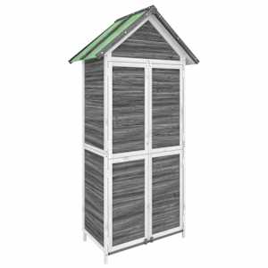 vidaXL aia t&ouml;&ouml;riistakuur, hall, 89 x 52,5 x 175 cm, m&auml;nnipuit