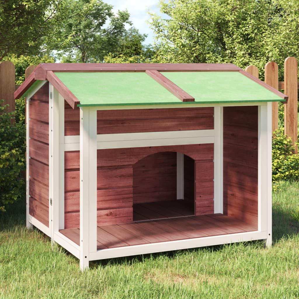 vida XL Hundehütte Mokka 96x 87x 80,5 cm Massivholz Kiefer