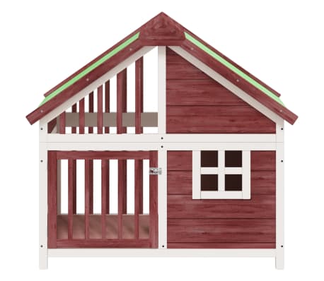 vidaXL Caseta para perros madera maciza pino color moca 96x60,5x87 cm