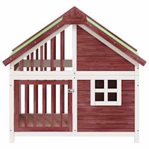 vidaXL Caseta para perros madera maciza pino color moca 96x60,5x87 cm