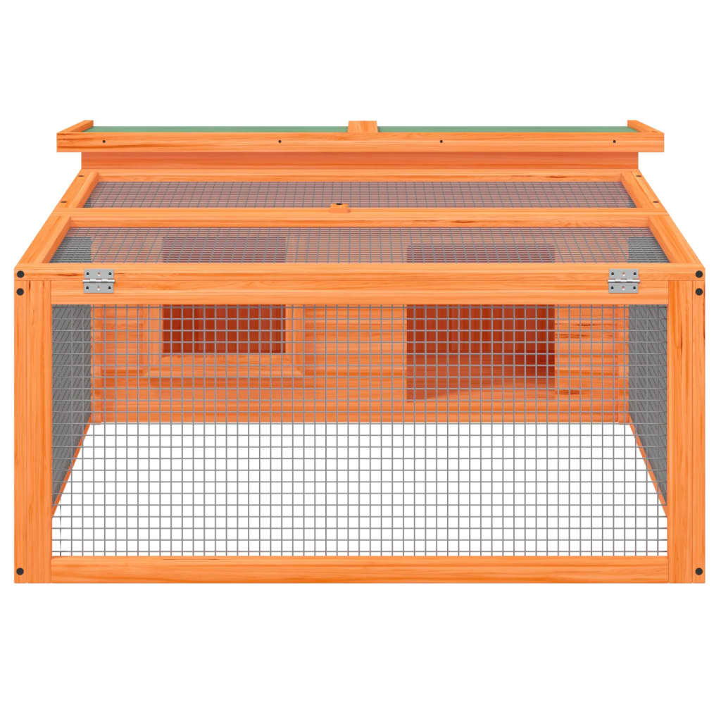 Kaninchenstall Kaninchenkäfig Kleintierstall Hasenstall Massivholz Kiefer vidaXL - Produktbild 2