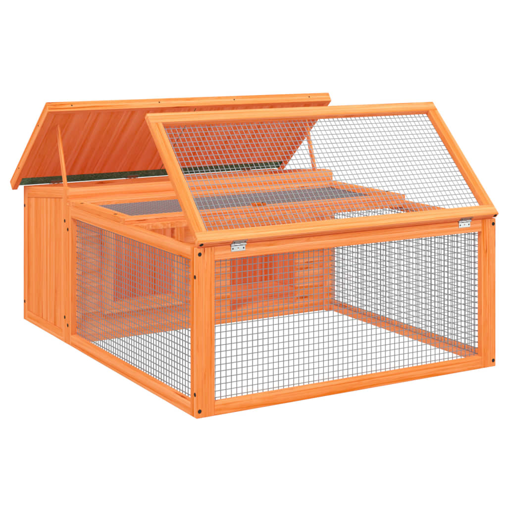 Kaninchenstall Kaninchenkäfig Kleintierstall Hasenstall Massivholz Kiefer vidaXL - Produktbild 3