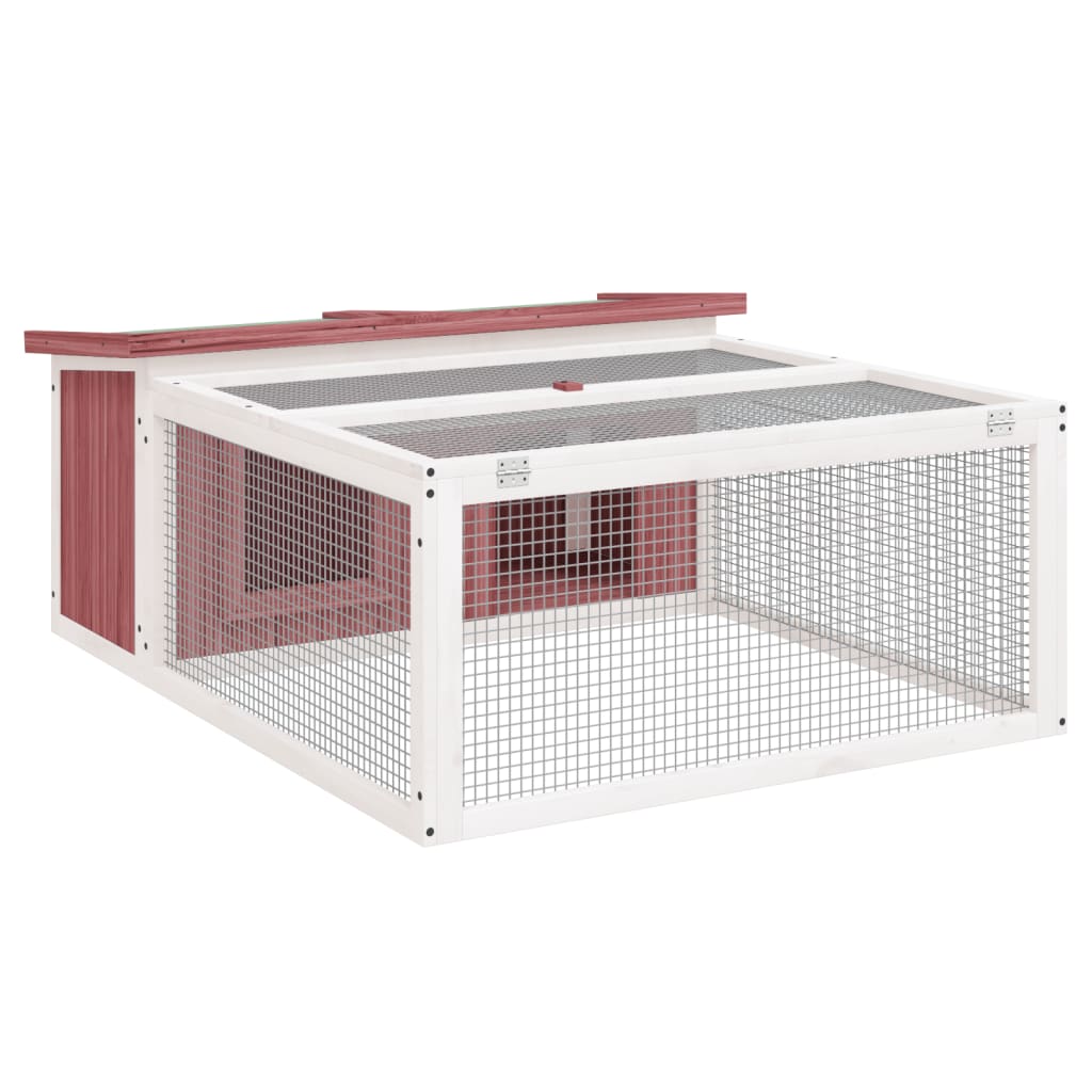 vidaXL Králíkárna moka 117,5 x 97 x 47,5 cm masivní borové dřevo