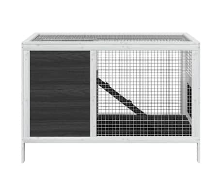 vidaXL Clapier gris 103x44x69,5 cm bois de pin massif