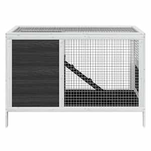 vidaXL Clapier gris 103x44x69,5 cm bois de pin massif
