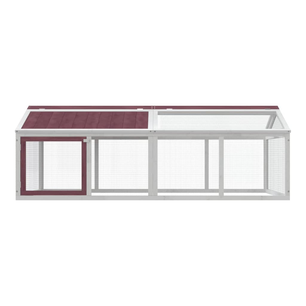 vidaXL mokkabarna tömör fenyőfa futtatóketrec 200 x 112,5 x 74 cm