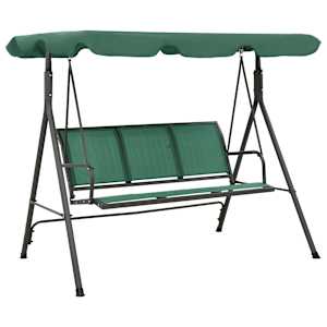 vidaXL aiakiik, roheline, 170 cm, tekstileen ja teras