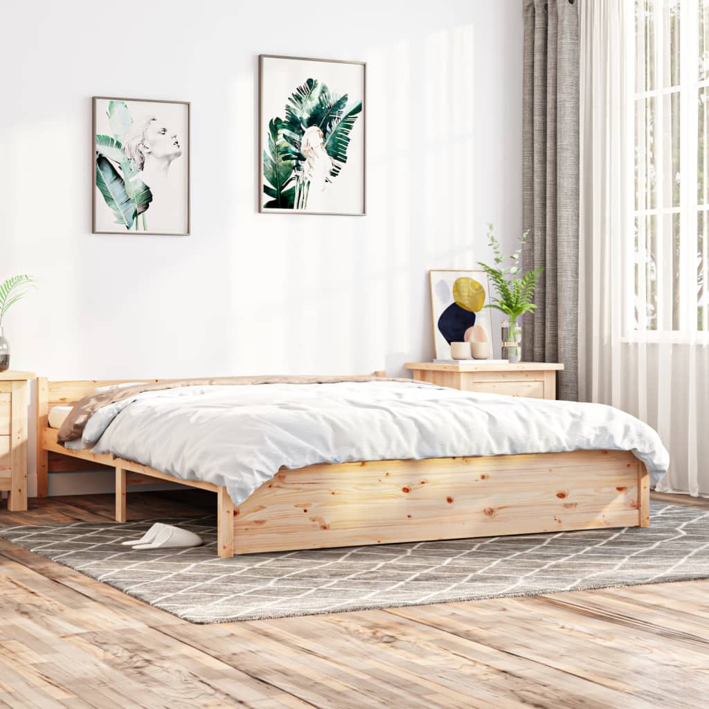 Cadre de lit bois massif 160x200 cm