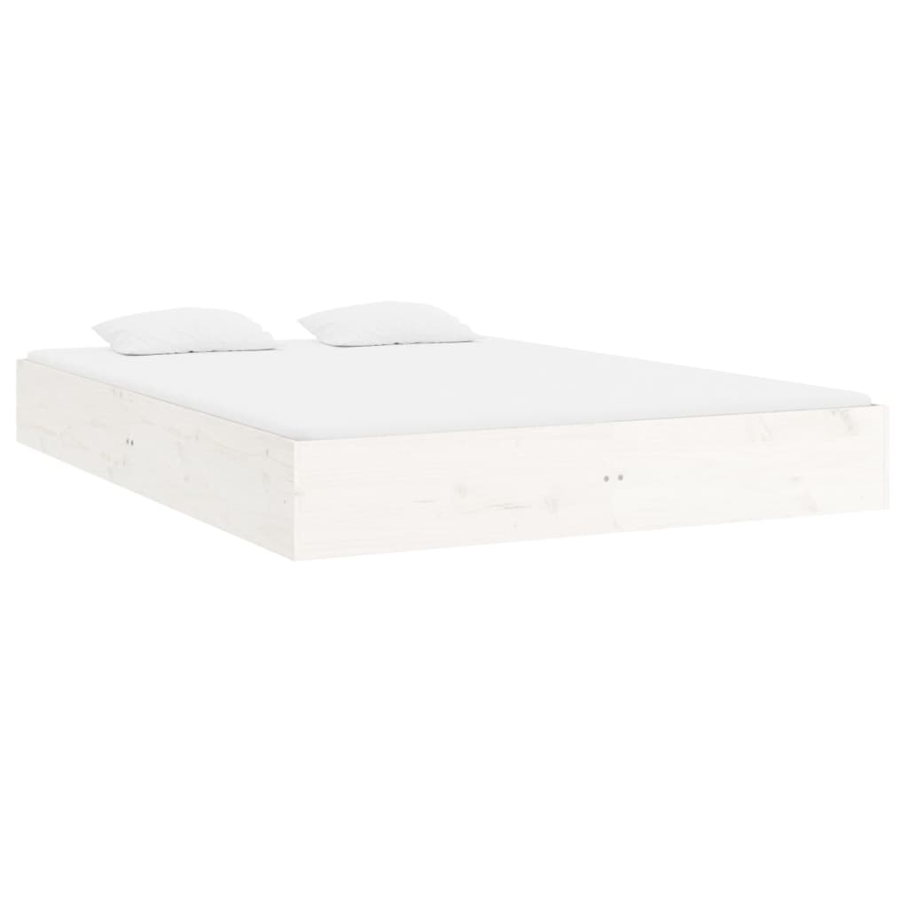 Pwshymi-Cadre de lit blanc bois massif 160x200 cm-h948 - Cdiscount Maison