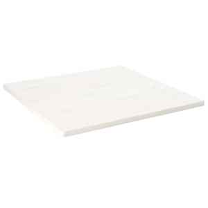 Stolní deska bílá 70x70x2,5 cm masivní borové dřevo čtvercová