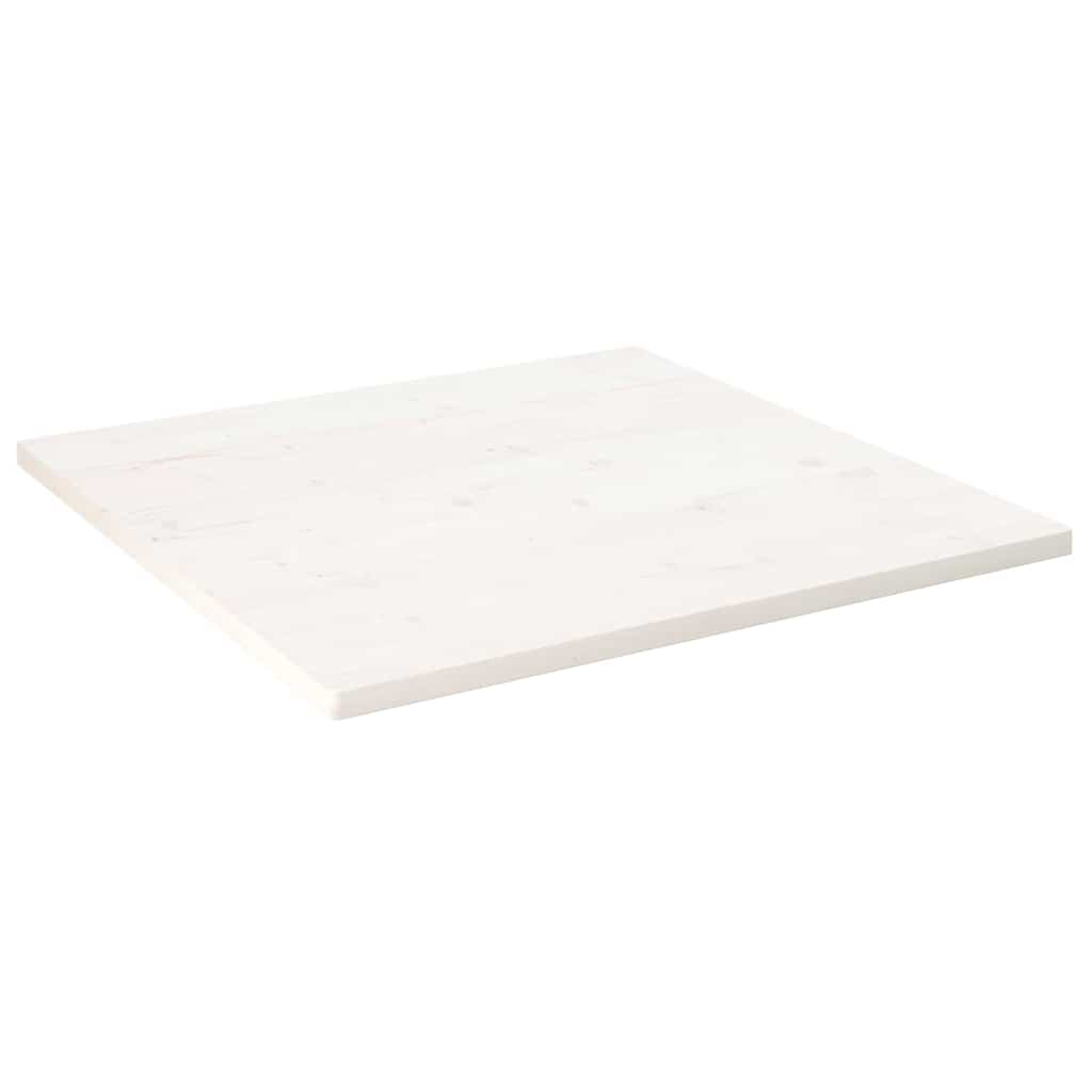 vidaXL Stolní deska bílá 80x80x2,5 cm masivní borové dřevo čtvercová