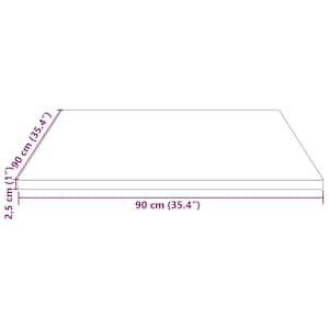 Stolní deska 90 x 90 x 2,5 cm masivní borové dřevo čtvercová - obrázek 8