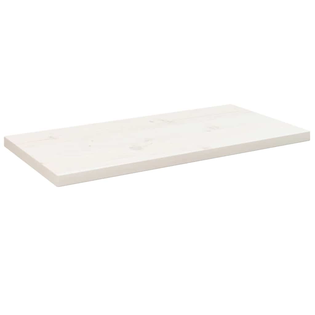 vidaXL Stolní deska bílá 80x40x2,5 cm masivní borové dřevo obdélníková