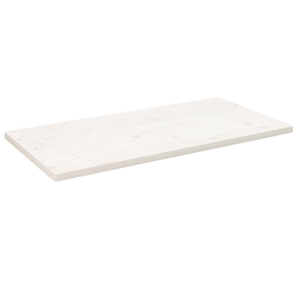 vidaXL Tischplatte Weiß 100x60x2,5 cm Massivholz Kiefer Rechteckig