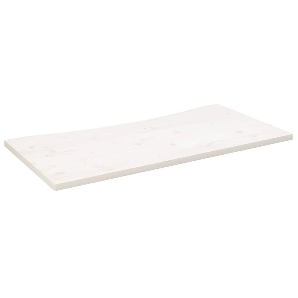 vidaXL Deska psacího stolu bílá 100 x 50 x 2,5 cm masivní borové dřevo