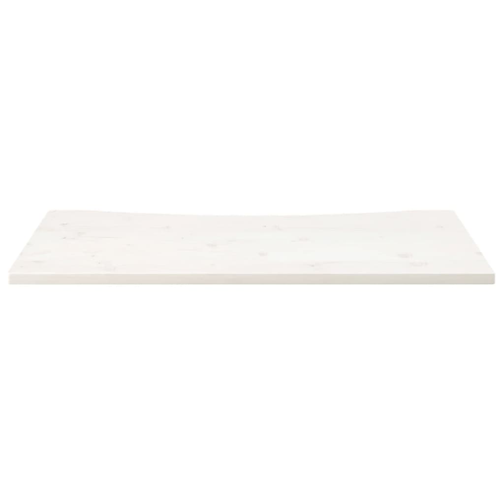 vidaXL Tampo de secretária 100x50x2,5 cm pinho maciço branco