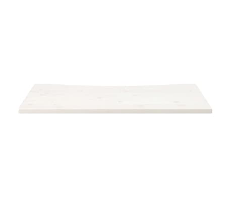 vidaXL Tampo de secretária 100x50x2,5 cm pinho maciço branco