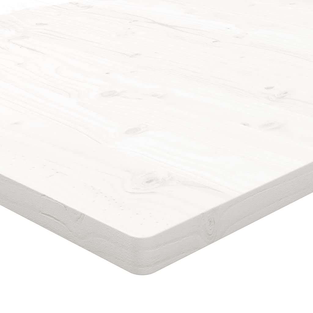 Fehér tömör fenyőfa asztallap 110 x 60 x 2,5 cm 