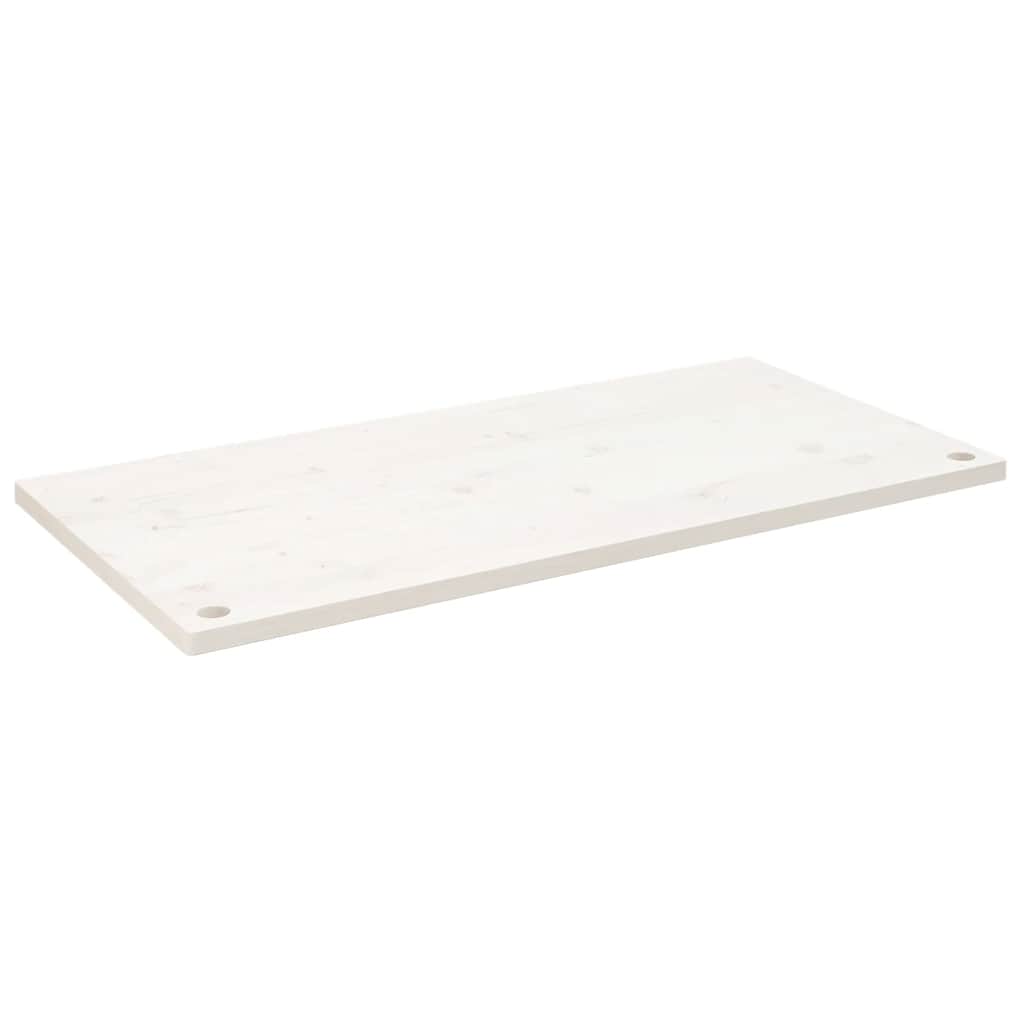 vidaXL Deska psacího stolu bílá 100 x 50 x 2,5 cm masivní borové dřevo
