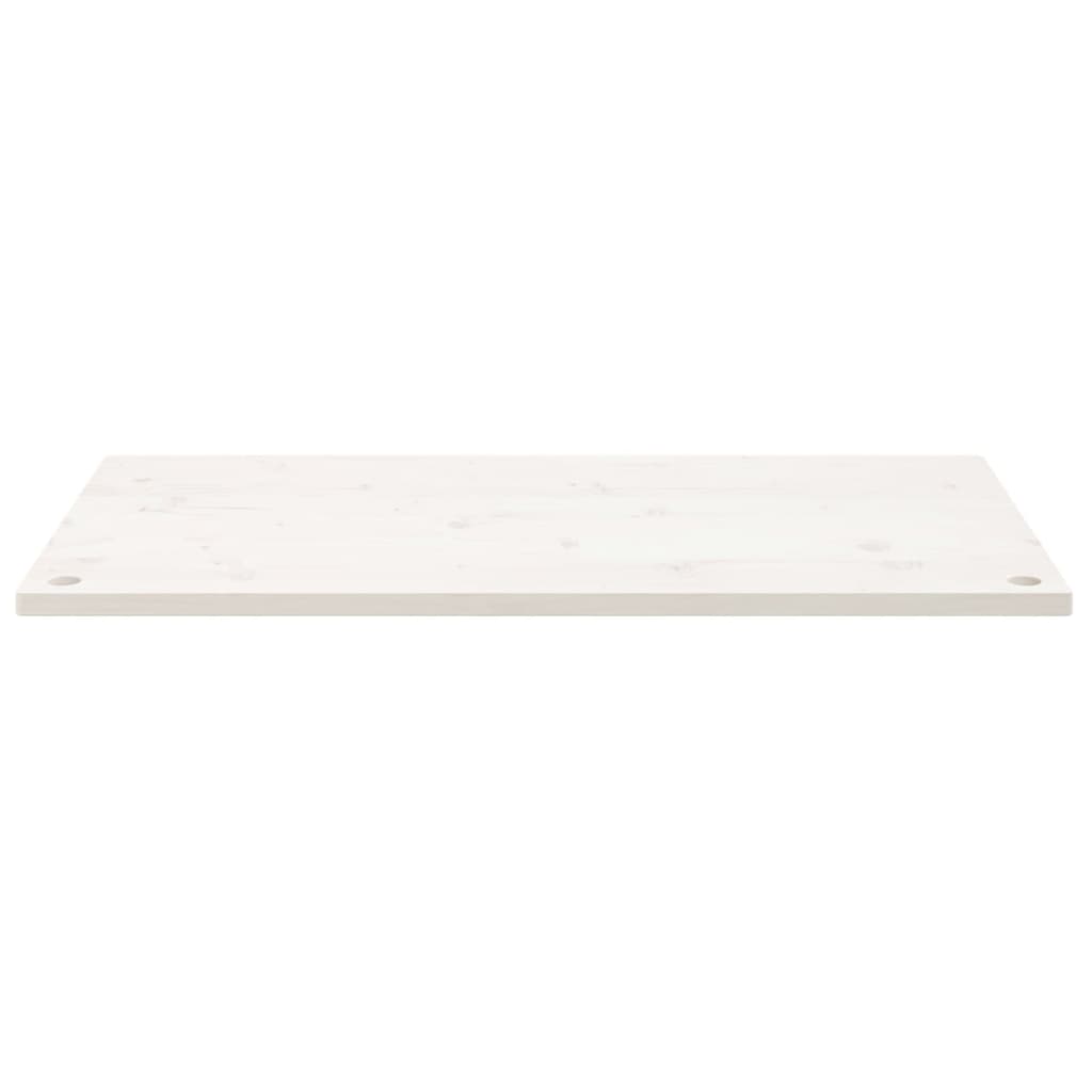 vidaXL Dessus de bureau blanc 100x50x2,5 cm bois massif de pin