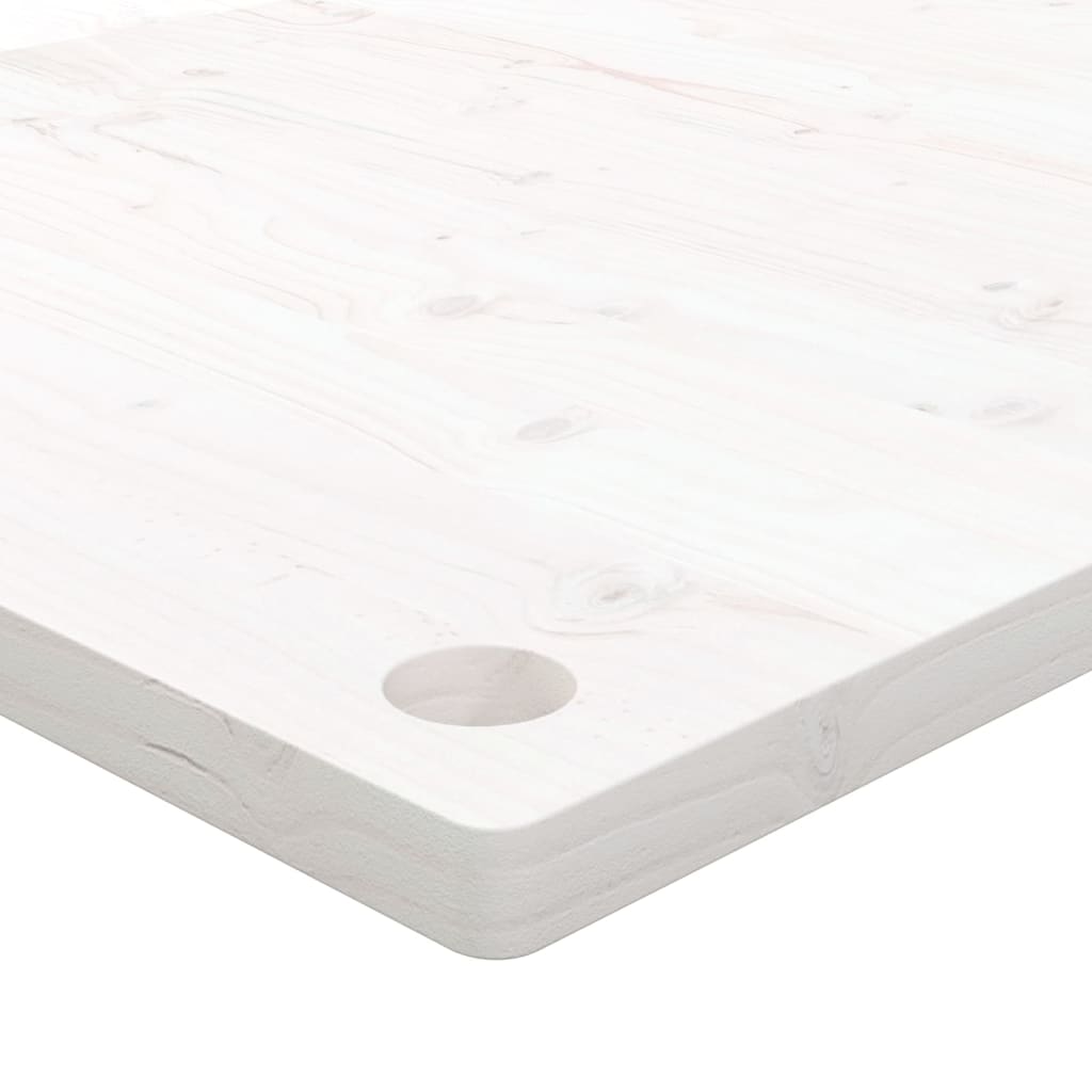 Fehér tömör fenyőfa asztallap 100 x 50 x 2,5 cm 