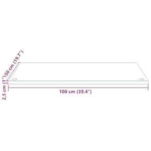 Deska psacího stolu bílá 100 x 50 x 2,5 cm masivní borové dřevo - obrázek 8