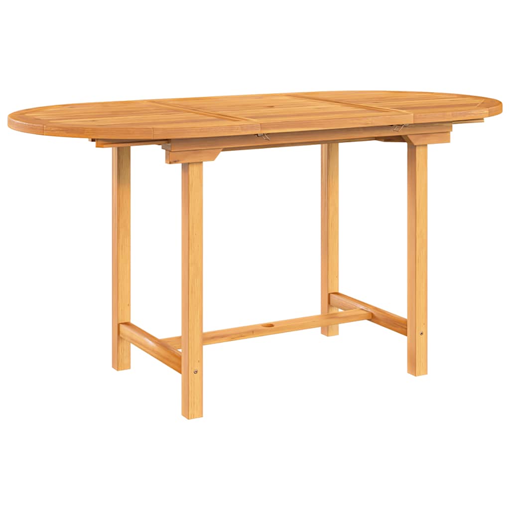 vidaXL Rozkládací zahradní stůl 110–160x80x75 cm masivní teakové dřevo