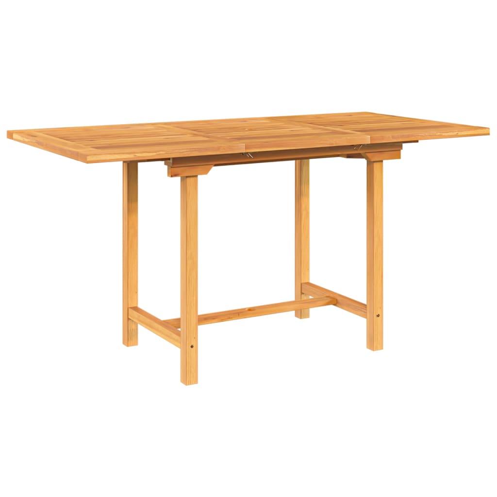 Image of vidaXL Extending Garden Table 110-160x80x75cm Solid Wood Teak