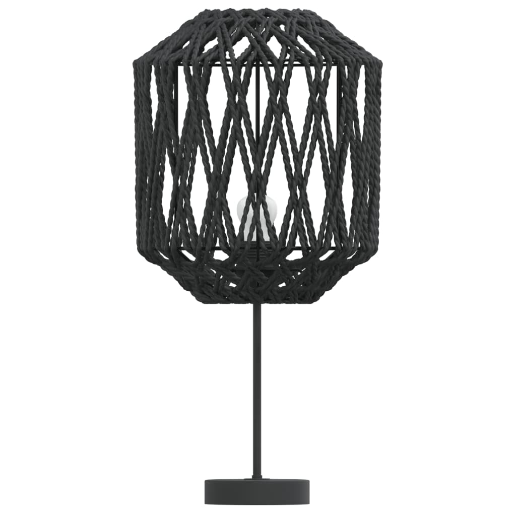 Fekete vas és papír lámpaernyő Ø23 x 28 cm 