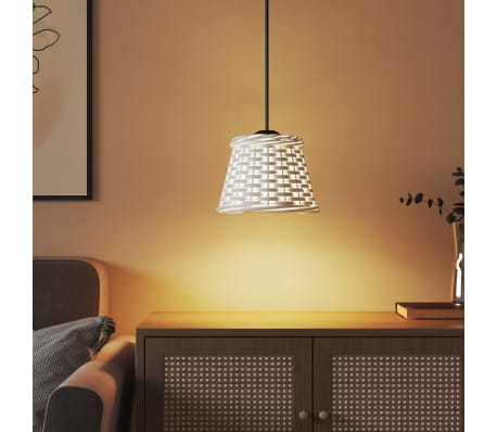 vidaXL Καπέλο Φωτιστικού Οροφής Λευκό Ø15x12 εκ. από Wicker