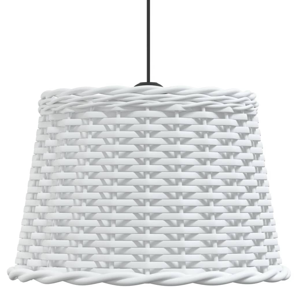 Lampeskjerm hvit Ø40x26 cm flettet – hjemmeartikler