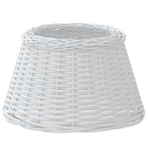 Stínidlo lampy bílé Ø 50 x 30 cm proutěné - obrázek 2