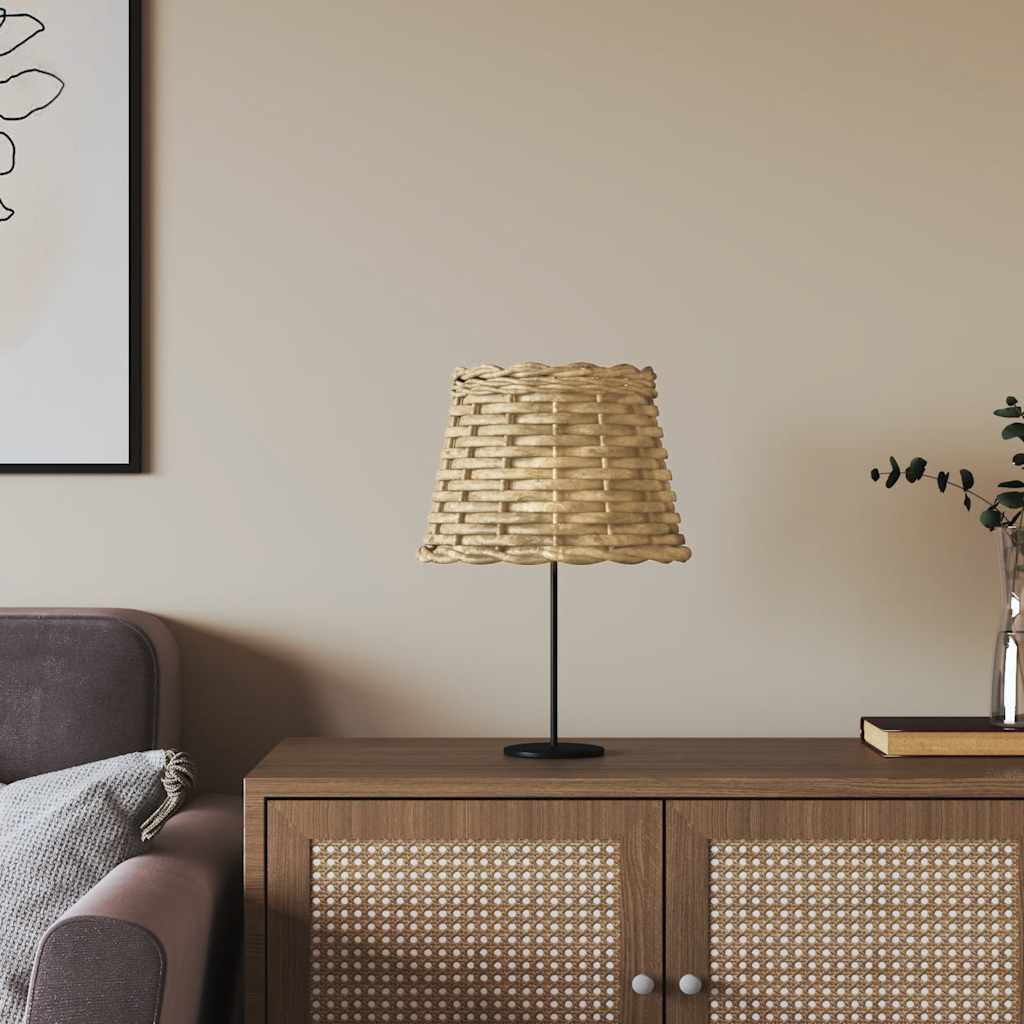 vidaXL Abajur de veioza maro O20x15 cm rachita