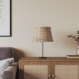 Senčilo za svetilko rjavo Ø25x17 cm pleteno