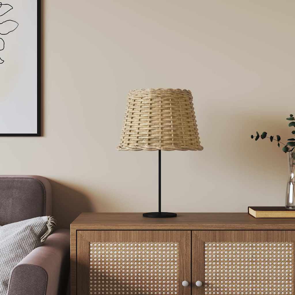 vidaXL Abajur veioza, maro, O30x20 cm, rachita