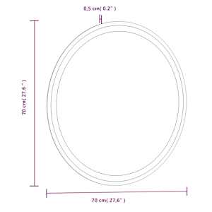 Koupelnové LED zrcadlo 70 cm kulaté - obrázek 12