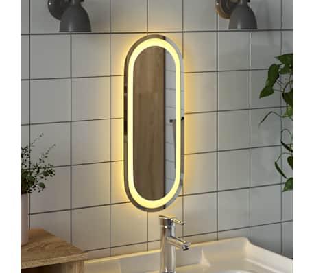 vidaXL Badkamerspiegel LED 40x15 cm ovaal