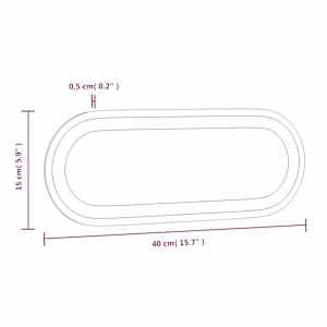 Koupelnové LED zrcadlo 40 x 15 cm oválné - obrázek 14