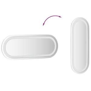 Koupelnové LED zrcadlo 40 x 15 cm oválné - obrázek 9