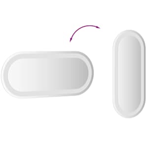 Koupelnové LED zrcadlo 60 x 25 cm oválné - obrázek 9