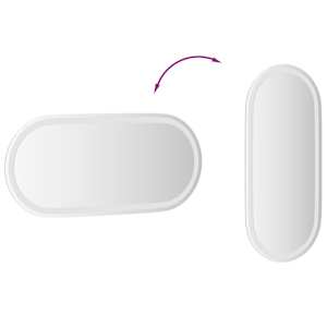 Koupelnové LED zrcadlo 80 x 35 cm oválné - obrázek 9