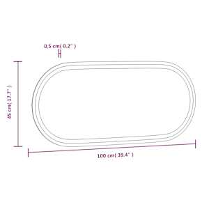 Koupelnové LED zrcadlo 100 x 45 cm oválné - obrázek 14