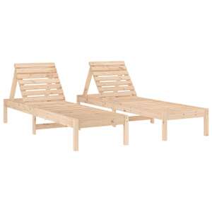 vidaXL Lettini con Tavolino 2 pz in Legno Massello di Pino