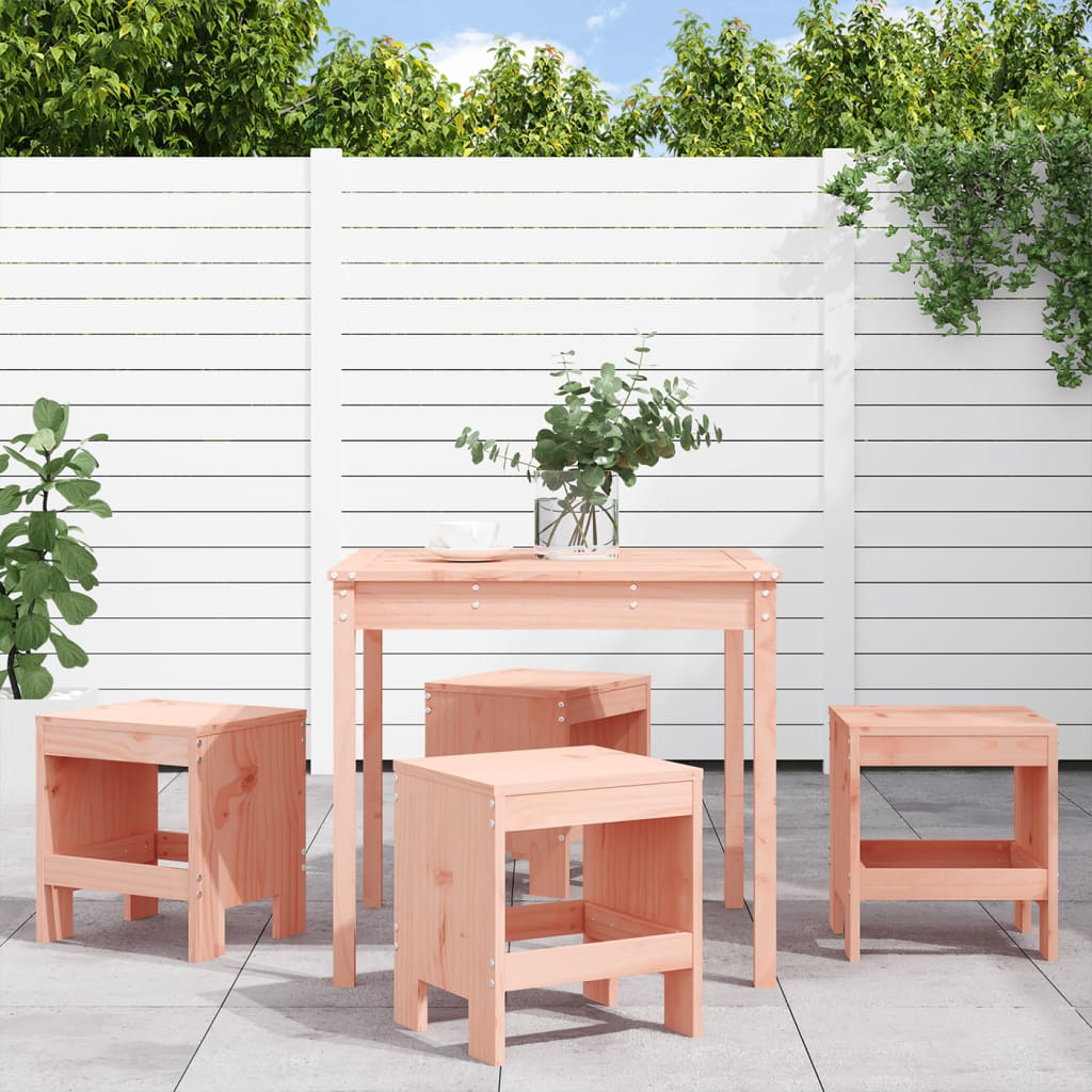 vidaXL Set cu masă de grădină, 5 piese, lemn masiv douglas