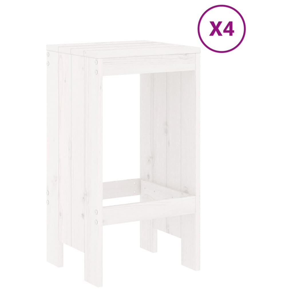 vidaXL 5-delige Barset massief grenenhout wit afbeelding