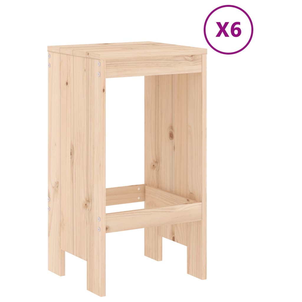 vidaXL 7-delige Barset massief grenenhout afbeelding