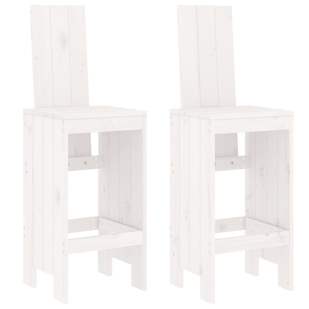 vidaXL 3-delige Barset massief grenenhout wit afbeelding