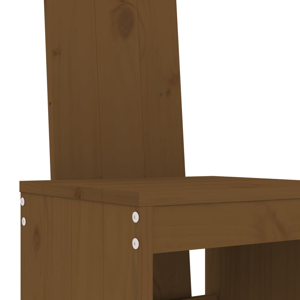 Zestaw mebli barowych drewnianych, sosnowych, 82,5x82,5x110 cm, kolor: miodowy brąz